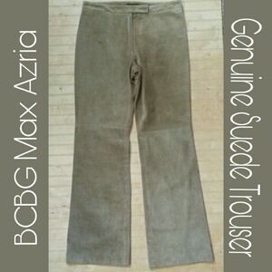 Genuine Suede Straight Leg Trouser BCBG MaxAzria Sz. 6